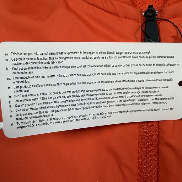 Nike Clemson Tigers 1/4 Zip S/S Coach Jacket Men's Medium Orange Embroidered NWT - Picture 8 of 8